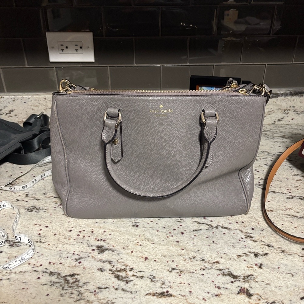 Kate Spade Gray Leather Satchel